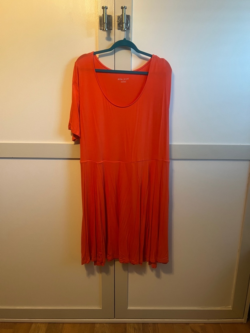 Ava & Viv Bright Orange Midi Dress